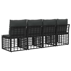 Canapé de jardin 4 places avec accoudoir gauche 4 pcs 640481640481