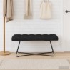 Banc avec capitonnage bouton Noir 110 x 40 x 46 cm Tissu 640485640485