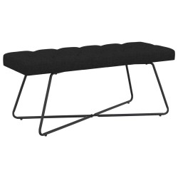 Banc avec capitonnage bouton Noir 110 x 40 x 46 cm Tissu 640485640485