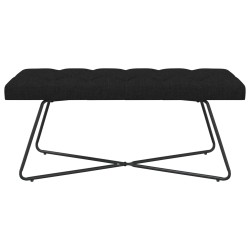 Banc avec capitonnage bouton Noir 110 x 40 x 46 cm Tissu 640485640485
