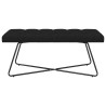 Banc avec capitonnage bouton Noir 110 x 40 x 46 cm Tissu 640485640485