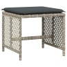 Ensemble à manger de jardin 11pcs avec coussins gris poly rotin 640491640491