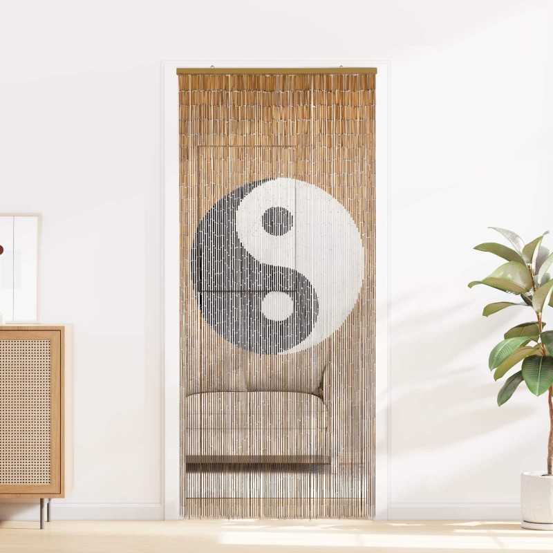 Rideau de porte anti-insectes multicolore 200 x 100 cm Bambou 640497640497