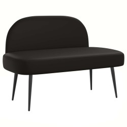 Banc rembourré avec dossier Noir 110 x 60 x 76 cm Simili cuir 640500640500