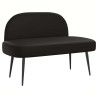 Banc rembourré avec dossier Noir 110 x 60 x 76 cm Simili cuir 640500640500