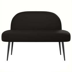 Banc rembourré avec dossier Noir 110 x 60 x 76 cm Simili cuir 640500640500