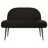 Banc rembourré avec dossier Noir 110 x 60 x 76 cm Simili cuir 640500640500