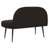 Banc rembourré avec dossier Noir 110 x 60 x 76 cm Simili cuir 640500640500