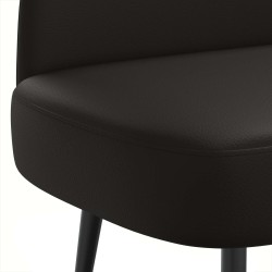 Banc rembourré avec dossier Noir 110 x 60 x 76 cm Simili cuir 640500640500