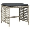 Ensemble à manger de jardin et coussins 13 pcs gris clair rotin 640502640502