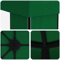 Pavillon 4 × 3 m Vert Polyester et Acier 190 gsm 640503640503