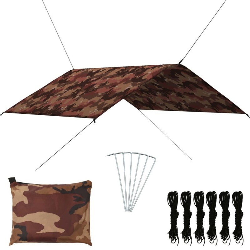 Bâche d'extérieur 4x4 m Camouflage 640515640515