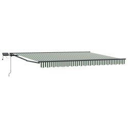Cadre de store manuel avec LEDs Vert, Blanc, Anthracite 5 x 3 m 640521640521