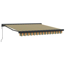 Auvent rétractable Vert et jaune 300 x 250 x 165 cm 640528640528