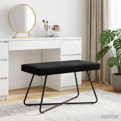banc Uni Noir 80 x 40 x 45 cm Velours 640529640529