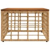 Table de Jardin Naturel 55 x 55 x 37 cm Rattan PE et Verre 640532640532