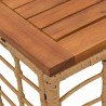 Table de Jardin Naturel 55 x 55 x 37 cm Rattan PE et Verre 640532640532