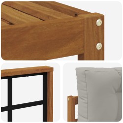 Ensemble de canapés d'extérieur 5 pcs Gris Naturel et Clair 640533640533