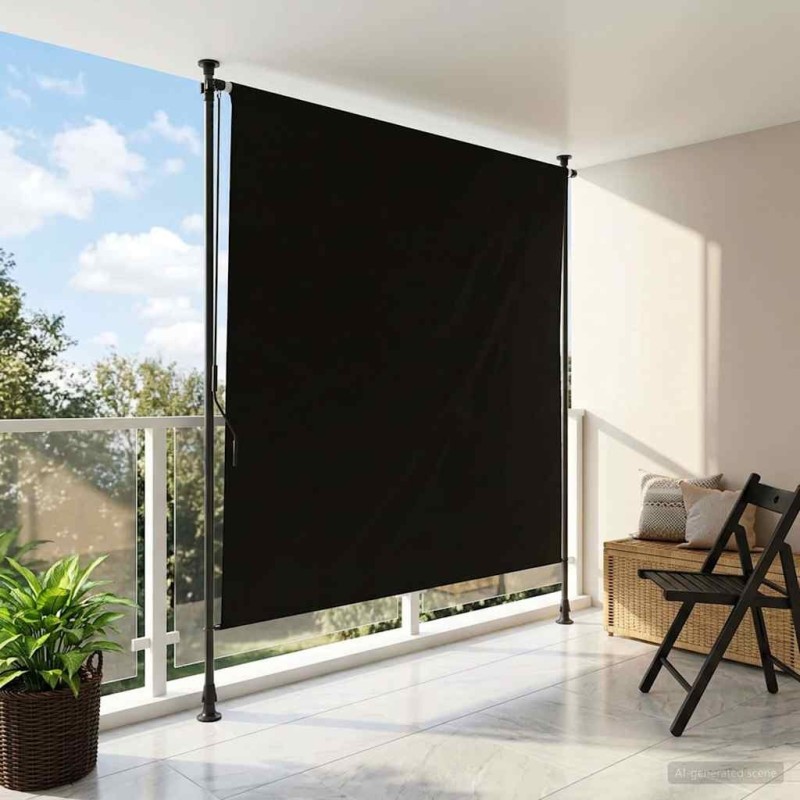 Store Roulant Extérieur Noir 120 x 270 cm 640538640538
