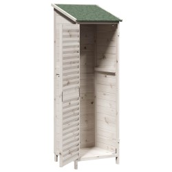 Abri de jardin Blanc 59 x 56 x 176 cm Bois de Sapin Massif 640539640539