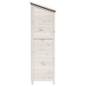 Abri de jardin Blanc 59 x 56 x 176 cm Bois de Sapin Massif 640539640539