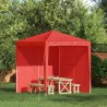 Mur de tente de fête 2 pcs Rouge 200 x 195 cm PE et acier 640544640544
