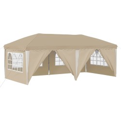 Tente de fête pop-up 575 x 288 x 245 cm Crème 640548640548