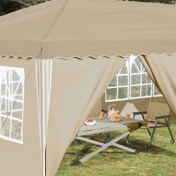 Tente de fête pop-up 575 x 288 x 245 cm Crème 640548640548