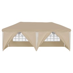 Tente de fête pop-up 575 x 288 x 245 cm Crème 640548640548