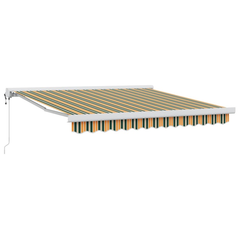 Auvent rétractable Vert et jaune 300 x 250 x 165 cm 640552640552