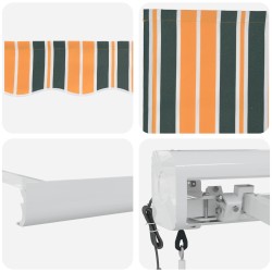 Auvent rétractable Vert et jaune 300 x 250 x 165 cm 640552640552