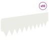 Bordure de Pelouse 10 pcs 103 x 30 cm métal Blanc 640554640554
