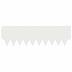 Bordure de Pelouse 10 pcs 103 x 30 cm métal Blanc 640554640554