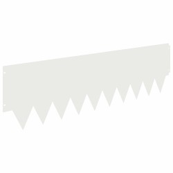 Bordure de Pelouse 10 pcs 103 x 30 cm métal Blanc 640554640554