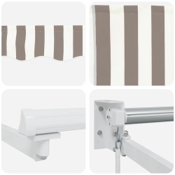 Store rétractable manuel avec LEDs Gris clair et blanc 640559640559