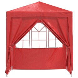 Tente de fête Rouge 200 x 200 x 240 cm PE et acier 640561640561