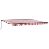Auvent rétractable manuel Rouge et Blanc 4 × 3,5 m 640570640570