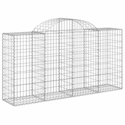 Paniers à gabions arqués 8 pcs 200x50x100/120 cm fer galvanisé 640571640571