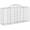 Paniers à gabions arqués 8 pcs 200x50x100/120 cm fer galvanisé 640571640571
