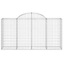 Paniers à gabions arqués 8 pcs 200x50x100/120 cm fer galvanisé 640571640571
