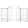 Paniers à gabions arqués 8 pcs 200x50x100/120 cm fer galvanisé 640571640571