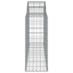 Paniers à gabions arqués 8 pcs 200x50x100/120 cm fer galvanisé 640571640571