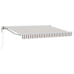 Auvent rétractable Gris clair et blanc 2,5 x 2 m 640574640574