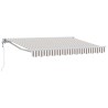Auvent rétractable Gris clair et blanc 2,5 x 2 m 640574640574