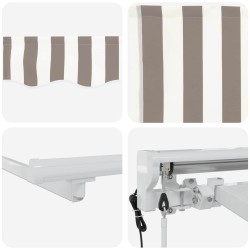 Auvent rétractable Gris clair et blanc 2,5 x 2 m 640574640574
