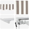 Auvent rétractable Gris clair et blanc 2,5 x 2 m 640574640574