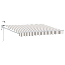 Auvent rétractable électrique Gris clair et blanc 640576640576