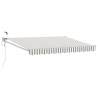 Auvent rétractable électrique Gris clair et blanc 640576640576