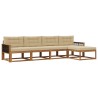 Ensemble de canapés d'extérieur 5 pcs Naturel et Beige 640583640583