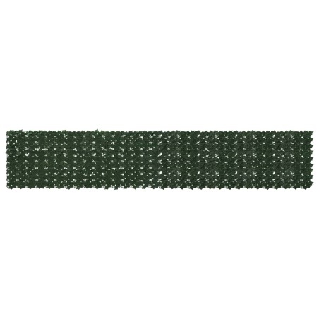 Écran de balcon avec feuilles Vert foncé 400 x 75 cm 640585640585
